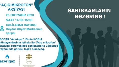 “Azəriqaz”ın sahibkarlarla növbəti görüşü Cəlilabadda keçiriləcək