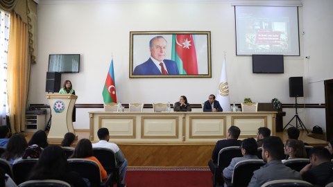 Gəncə Dövlət Universitetində təqdimat keçirilib - FOTOLAR