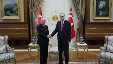 Ərdoğan Bahçeli ilə görüşdü
