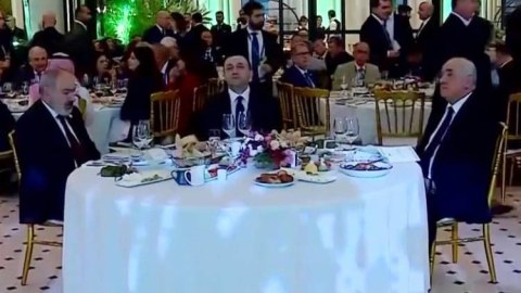Əli Əsədov Paşinyanla bir masada nahar etdi - VİDEO