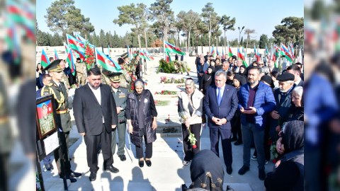 Abşeron rayonunda antiterror şəhidləri anıldı - FOTOLAR