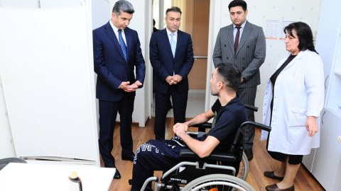 Dövlət Agentliyinin sədri Naftalanda qəbul keçirdi - FOTOLAR
