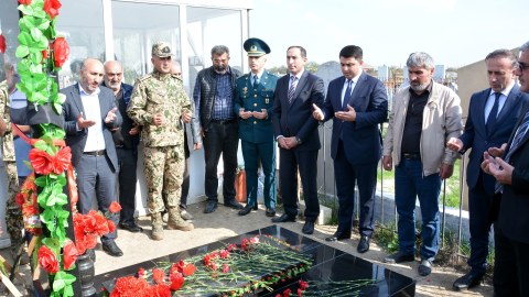 Neftçalada şəhidlərin anım mərasimi keçirilib - Fotolar