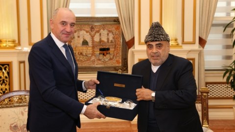 Şeyxülislam Rəşid Temrezovla görüşdü