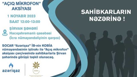 Şirvanda sahibkarlarla görüş keçiriləcək