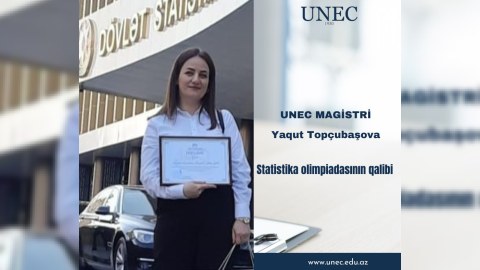 UNEC-in magistri respublika üzrə olimpiadanın qalibi oldu - FOTO