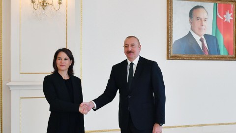 Almaniyanın xarici işlər naziri İlham Əliyevin qəbulunda - FOTO