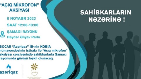“Azəriqaz” rəhbərliyi Şamaxıda sahibkarlarla görüşəcək