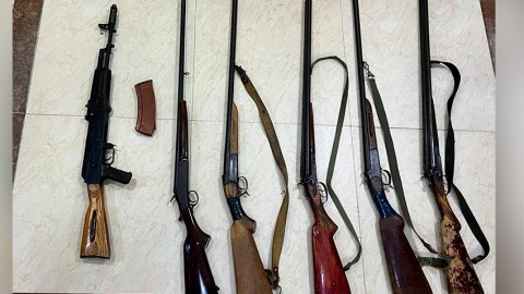 Sabirabadda 5 nəfərdən sənədsiz ov tüfəngləri götürüldü