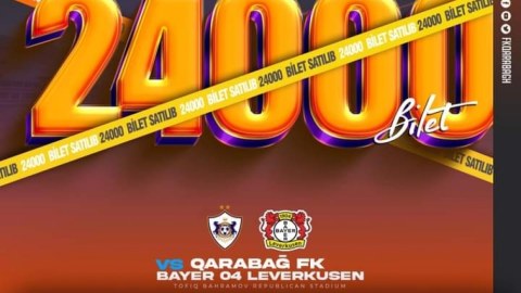 "Qarabağ” – “Bayer” oyununa satılmış biletlərin sayı açıqlandı
