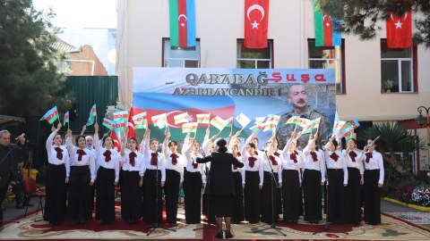 Gəncə Dövlət Universitetində Zəfər tədbiri - FOTO