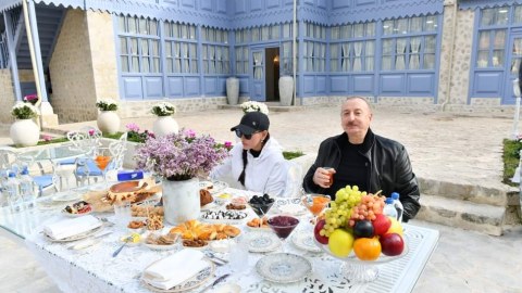 Prezident və birinci xanım "Yasəmən" otelinin açılışında  - FOTOLAR