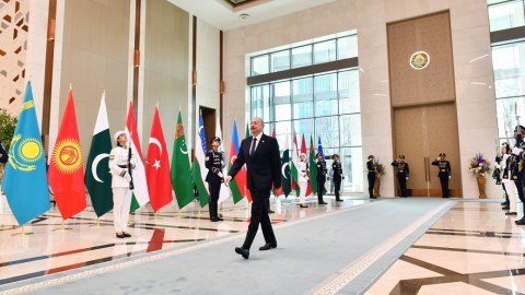 İlham Əliyev Daşkənddəki rəsmi qəbulda iştirak edib