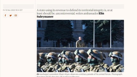  "The Guardian"da Azərbaycan əleyhinə yazılmış məqalələrə CAVAB
