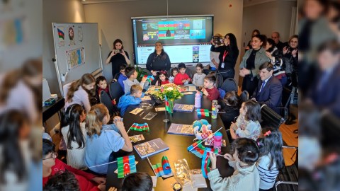 Komitə sədri Berlindəki Azərbaycan məktəbində - FOTO/VİDEO