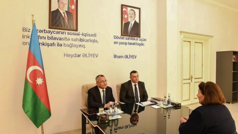 Rövşən Rzayev Ağdamda vətəndaşları qəbul edib - FOTO