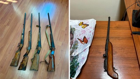 Vətəndaşlar silahları polisə təhvil verdilər