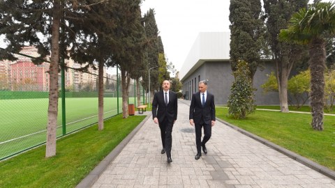 Prezident cüdoçular üçün yaradılan şəraitlə tanış oldu - FOTOLAR