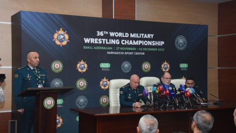 Hərbçilər arasında güləş üzrə dünya çempionatının açılışı