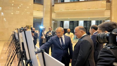 Aşqabadda Heydər Əliyevin yubileyinə həsr olunmuş foto-sərgi - FOTO