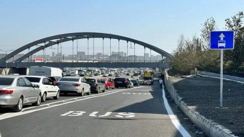 Bakı-Sumqayıt yolunda avtobus zolağı çəkilir