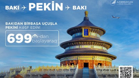 AZAL Pekinə endirimli aviabiletlər TƏKLİF EDİR