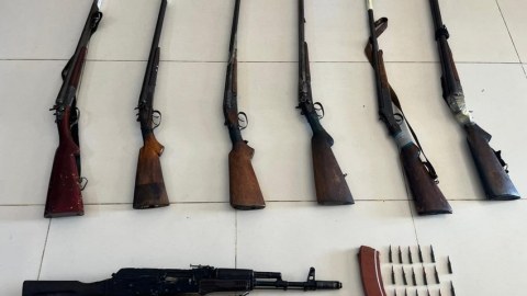 Çayın kənarında silah-sursat AŞKARLANDI