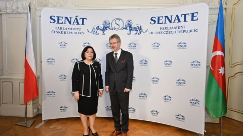 Spiker Çex Parlamentinin Deputatlar Palatası və Senatının sədrləri ilə görüşdü