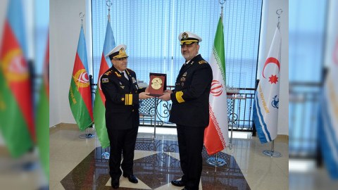 Azərbaycan və İran kontr-admiralları görüşdü - FOTO
