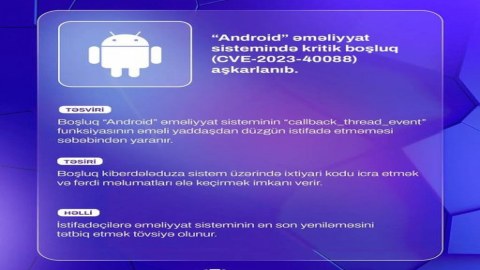 Telefonlarda aşkarlanan boşluq kiberdələduzlara şərait yaradır