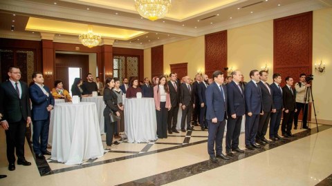 Türkmənistanda Heydər Əliyevin xatirəsi anılıb - FOTO