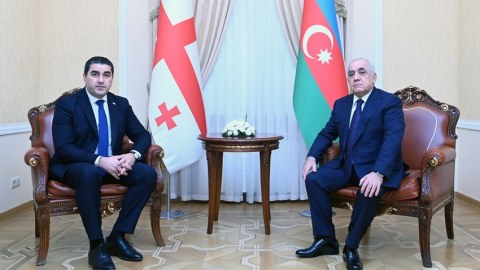 Əli Əsədov Gürcüstan parlamentinin sədri ilə görüşdü - FOTO