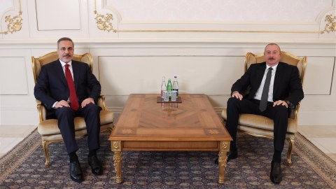 İlham Əliyev Hakan Fidanı qəbul etdi