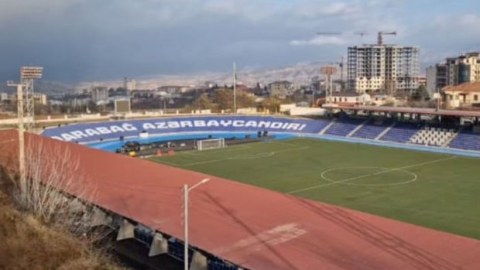 Xankəndi stadionu oyuna hazırdır - VİDEO