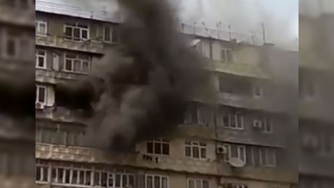 Sumqayıtda binada yanğın - Sakinlər təxliyə olundu