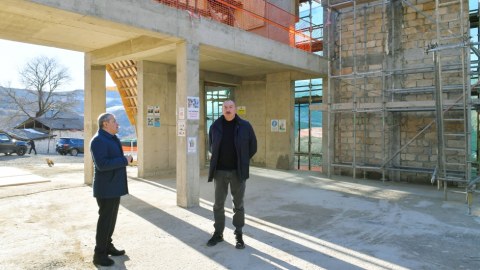 Daşaltı kənd məscidinin tikintisi ilə tanışlıq - FOTO