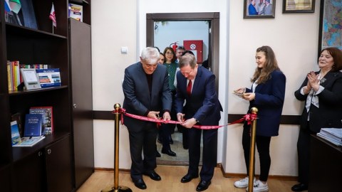 “Rus dünyası” Fondunun əməkdaşları ADU-da qonaq olublar - FOTO