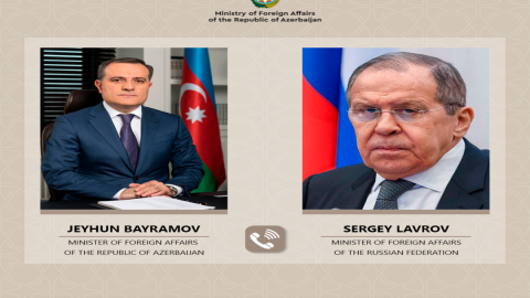Bayramov Lavrovla regionu müzakirə etdi 