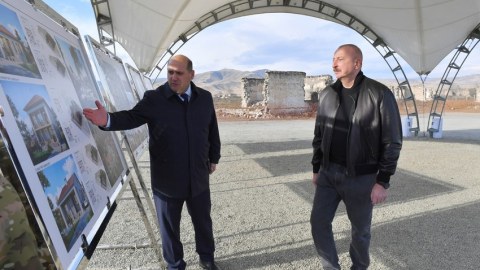 Ağdamın Qiyaslı kəndinin təməli qoyuldu