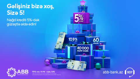 ABB-dən Yeni ilə özəl endirimli kreditlər!