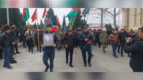 Şəhidimiz Gəncədə dəfn edildi - FOTO