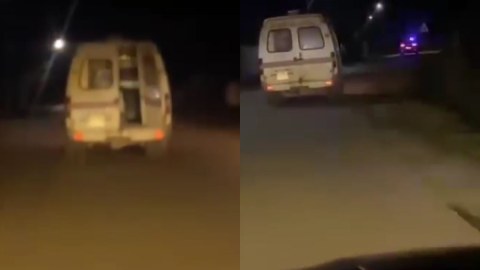 Yardıma ehtiyacı olan təcili yardım maşını - VİDEO