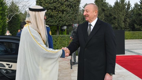 BƏƏ Prezidentinin rəsmi qarşılanma mərasimi - FOTOLAR