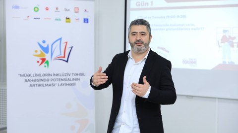 Müəllimlərin inklüziv təhsil sahəsində təlimçilər üçün təlim keçirilib - FOTOLAR