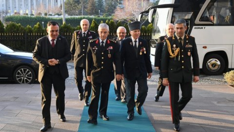 Müharibə iştirakçıları Türkiyə Jandarma Komandanlığında - FOTO