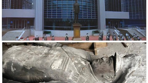 Astanada Nazarbayevin abidəsi götürüldü