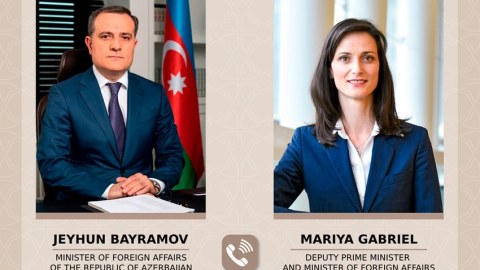 Ceyhun Bayramov bolqar həmkarı ilə danışıqlar apardı 