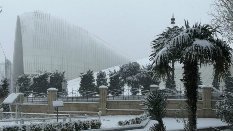 Bakıya 2 santimetr qar yağıb - VİDEO