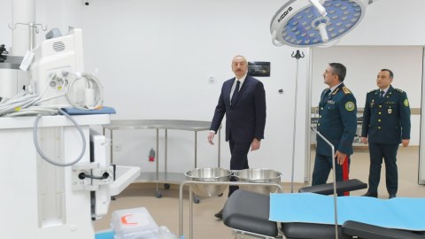 Prezident DSX-nin hospital kompleksinin açılışında - FOTOLAR