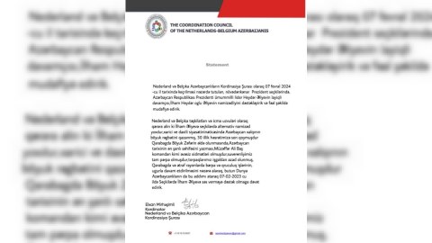 Niderland və Belçika azərbaycanlıları İlham Əliyevin namizədliyini dəstəkləyir
